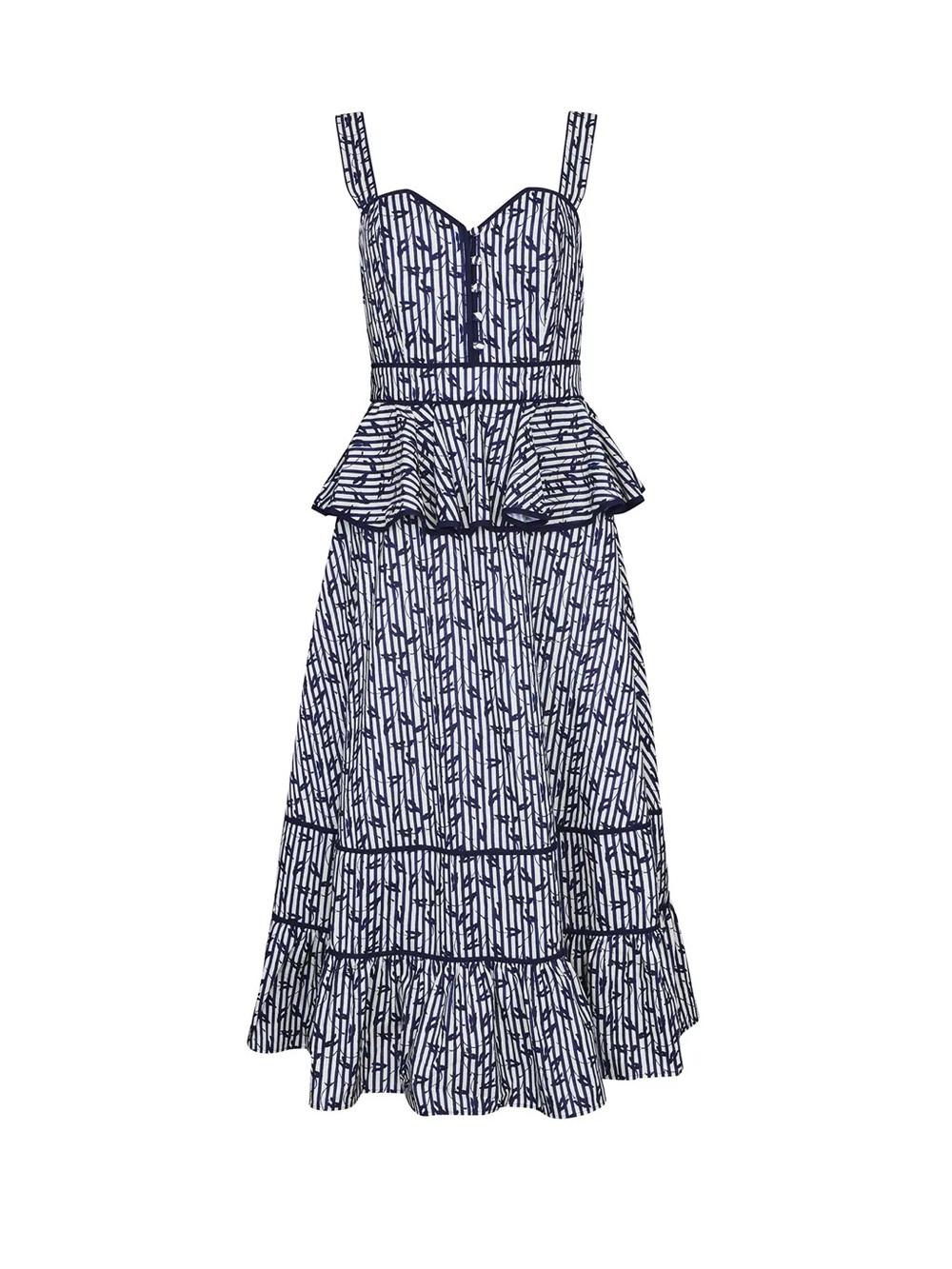 ISO HUNTER BELL Lacey Dress in Vine Stripe - Size 0